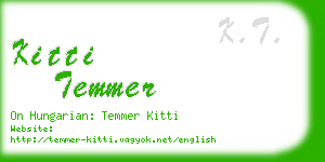 kitti temmer business card